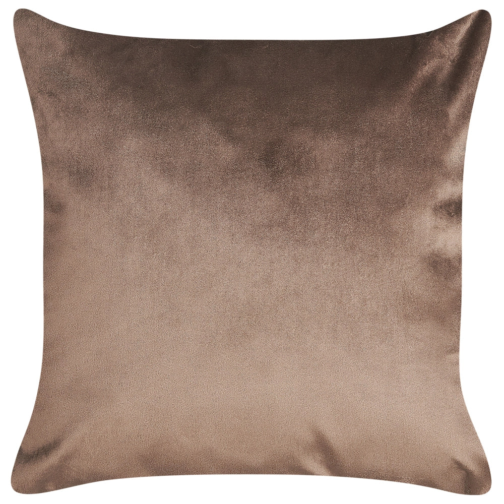Set di 2 cuscini decorativi in velluto marrone 45 x 45 cm con stampa floreale in lamina d'oro Accessori decorativi glamour