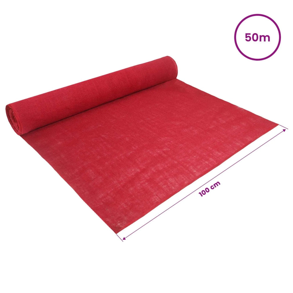 Rotolo di Juta 100 x 5000 cm Rosso 42012174