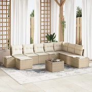 Set Divano da Giardino 8 pcs Beige e Crema polyrattan 3355860