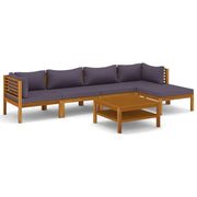 Set di mobili da giardino mobili da esterno 6 pezzi con cuscini legno massello di acacia 02_0016622