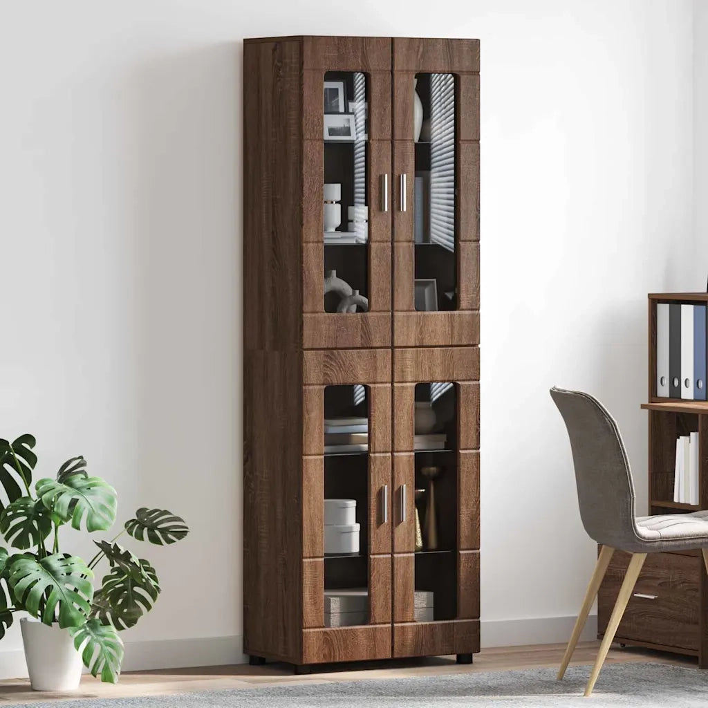 Credenza con lo scaffale FLORIN Rovere Marrone 60 x 35 x 182 cm 3397911