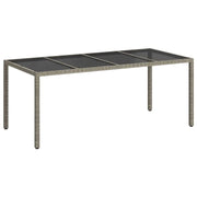 Tavolo da Giardino | Tavolino da esterno Grigio 190 x 90 x 75 cm polyrattan