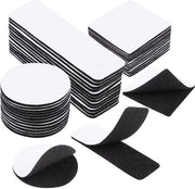 Set di adesivi a clip self-adesivi, extra resistenti, 3 stili, chiusura a clip a doppia faccia, self-adesivi, senza perforazione, per muri, pavimenti, porte in metallo, 36 pezzi, nero