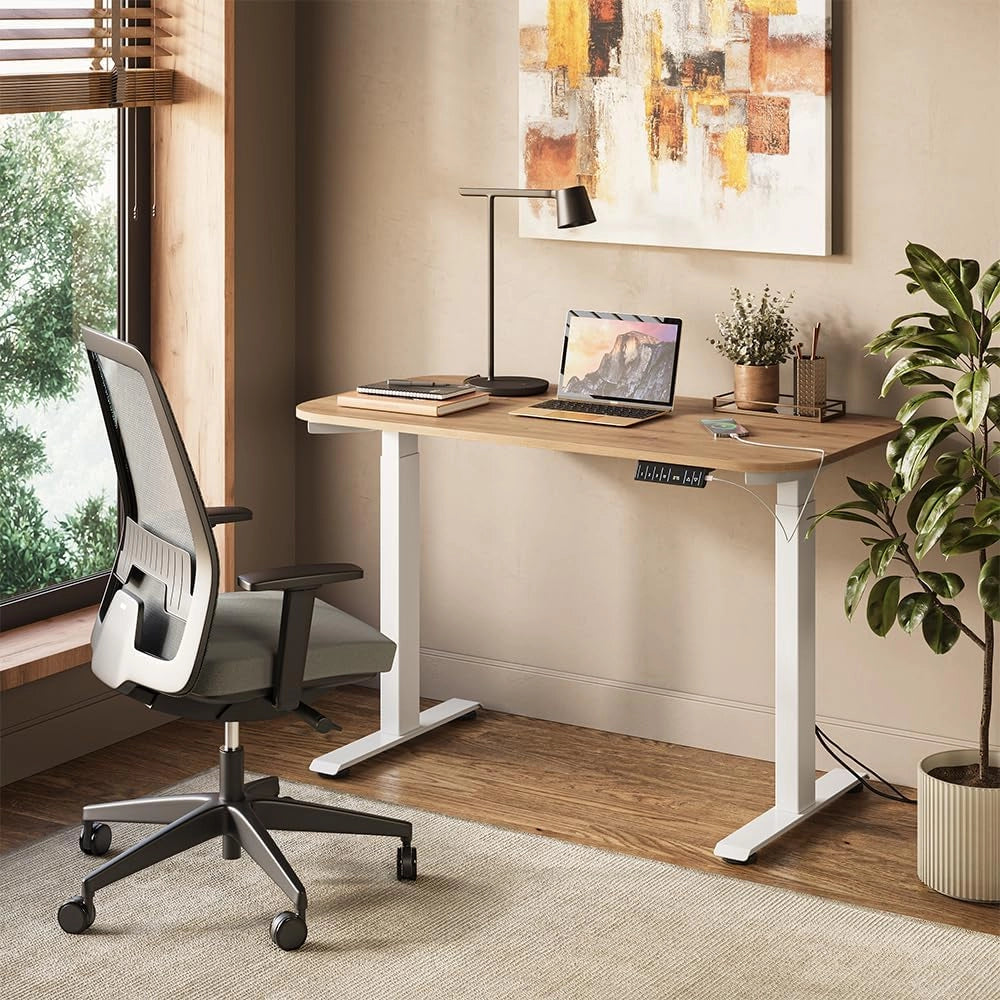Gambe per tavolo Elevate, Bianco, 2 motori, adatto per superfici di lavoro regolabili in altezza nell'home office