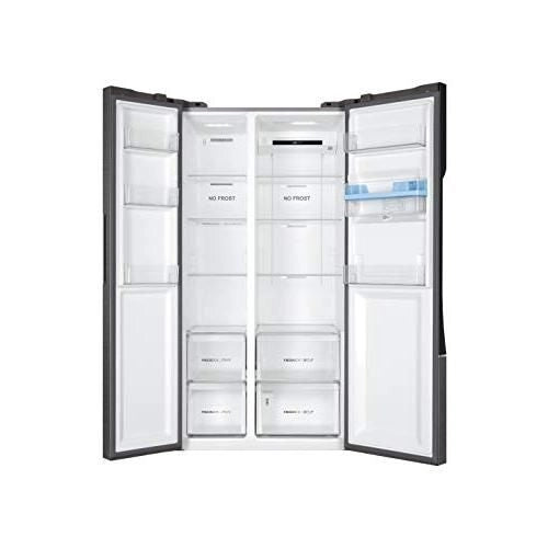 Haier HSR3918EWPG SBS 90 Serie 3 Frigorifero Side by Side 521 L 177 cm Classe E 38 dB No Frost Water Dispenser colore Argento