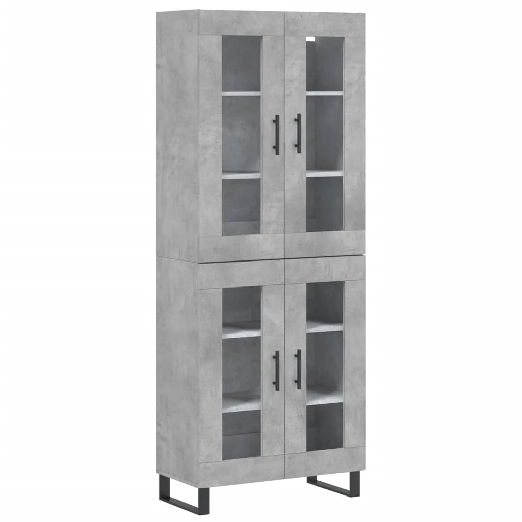 Buffet credenza cassettiera armadio mobile contenitore organizer cucina soggiorno salotto alto 695 x 34 x 180 cm legno ingegnerizzato grigio 02_0034625