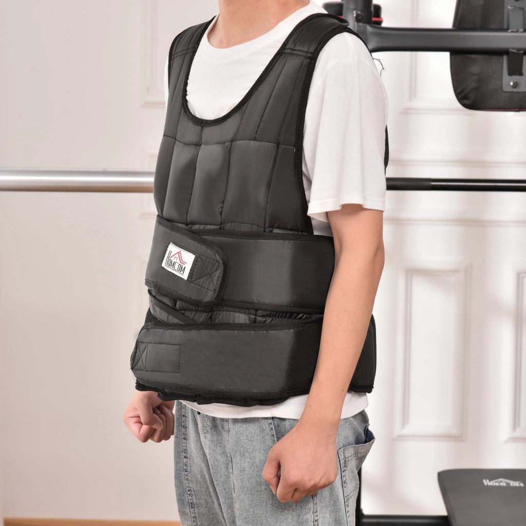 Gilet Ponderato Regolabile per Fitness ¨C Minimal ¨C 60x50 cm Nero