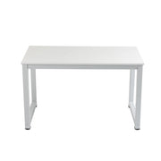 Scrivania da ufficio 120x60 cm in MDF e metallo bianco， tavolo moderno