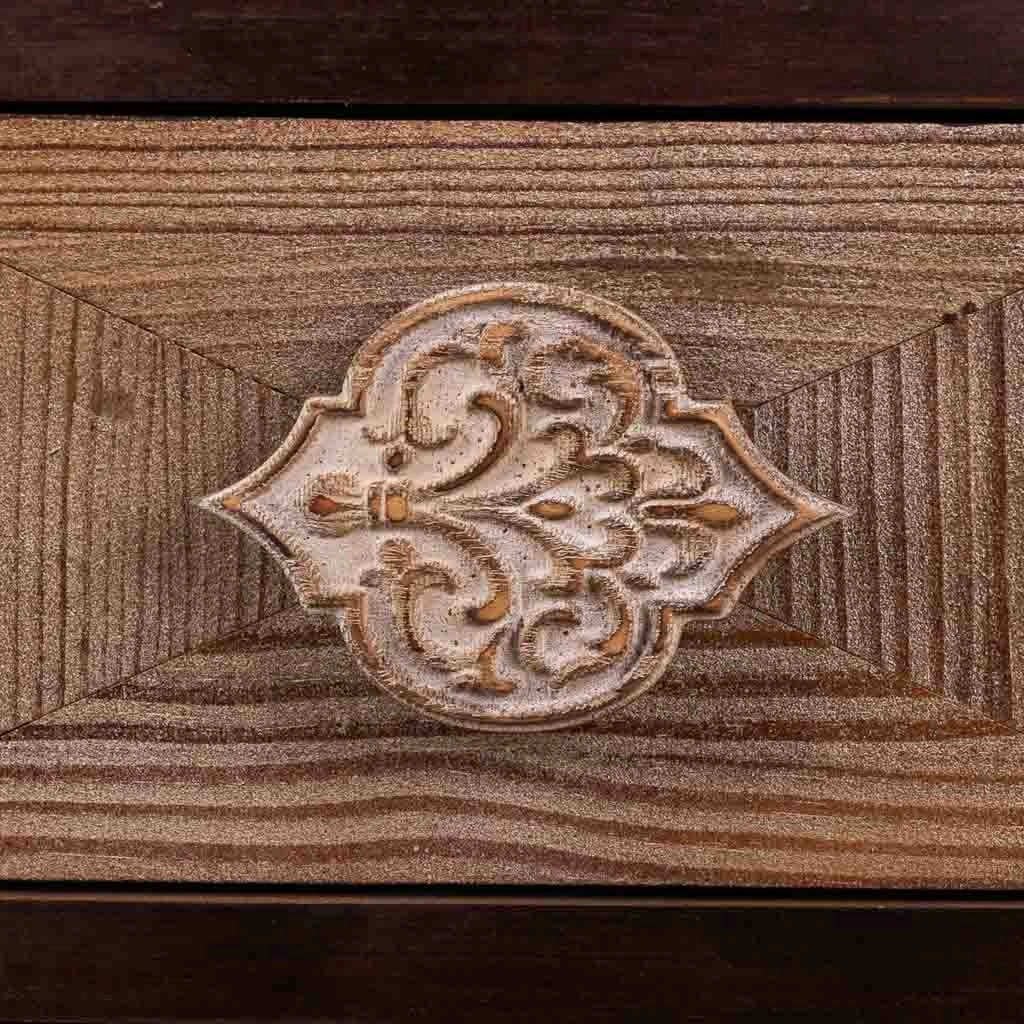 Comodino in legno marrone 45x40x60h