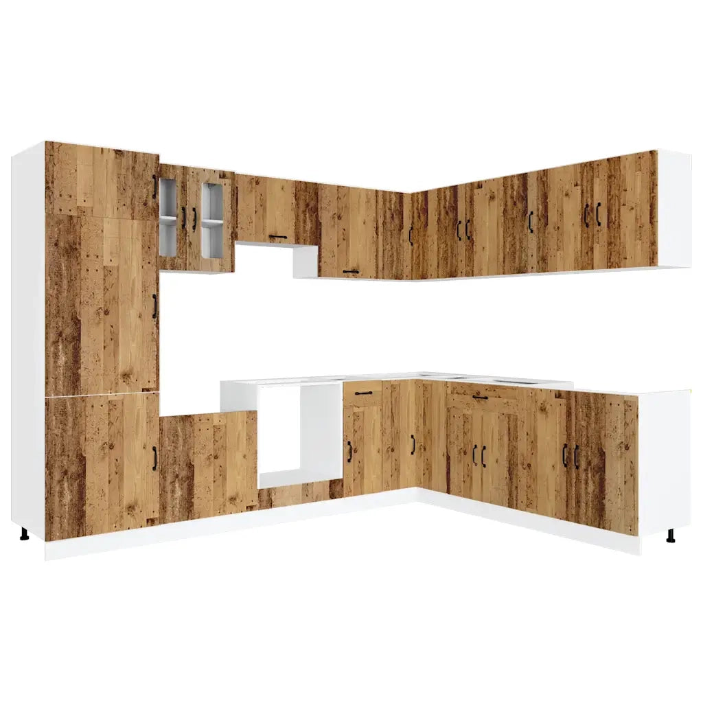 vidaXL Set Mobili da Cucina 14 pz Kalmar Legno Vecchio in Truciolato