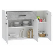Madia Sanza, Credenza un Cassetto, 119x33x80.5h cm Bianco