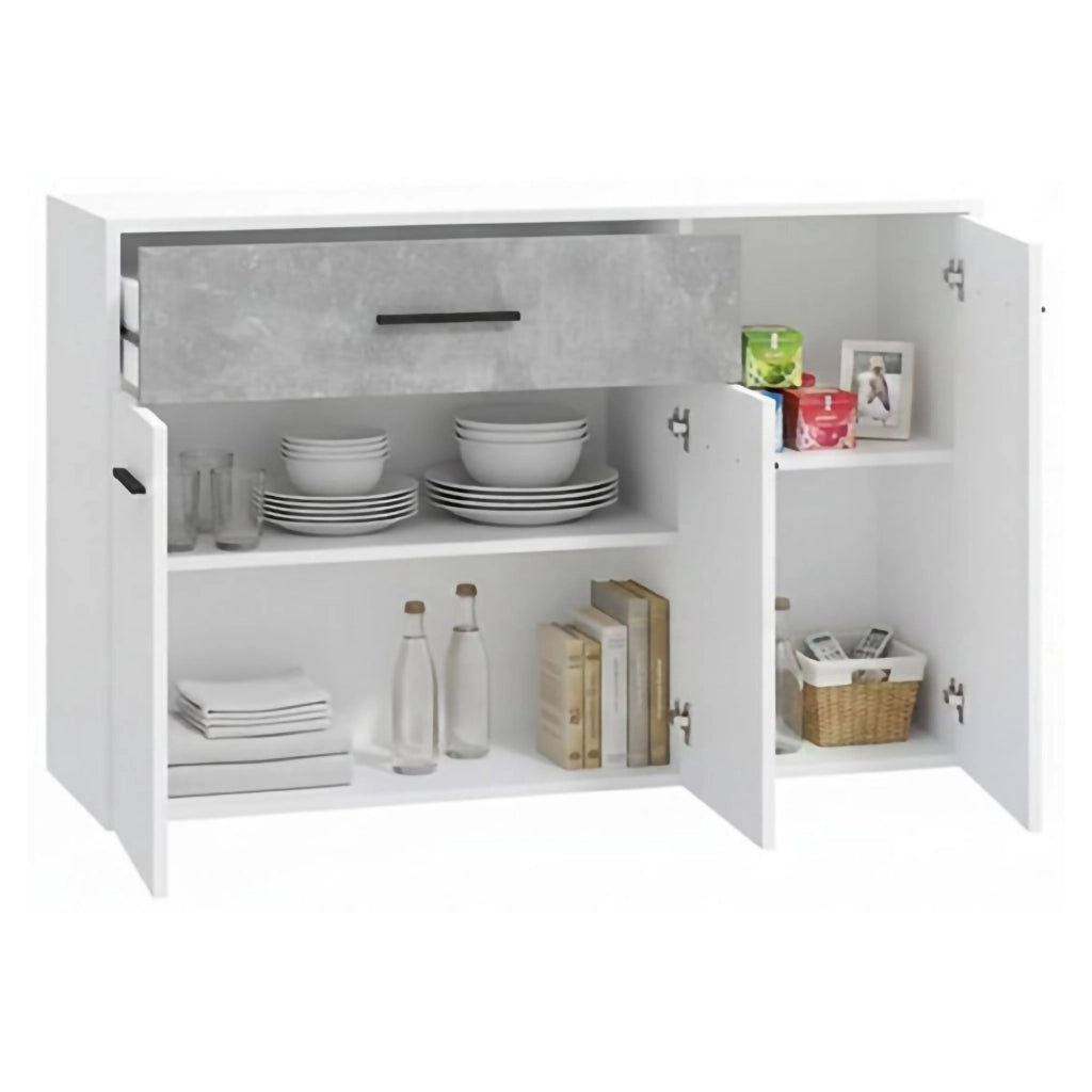Madia Sanza, Credenza un Cassetto, 119x33x80.5h cm Bianco