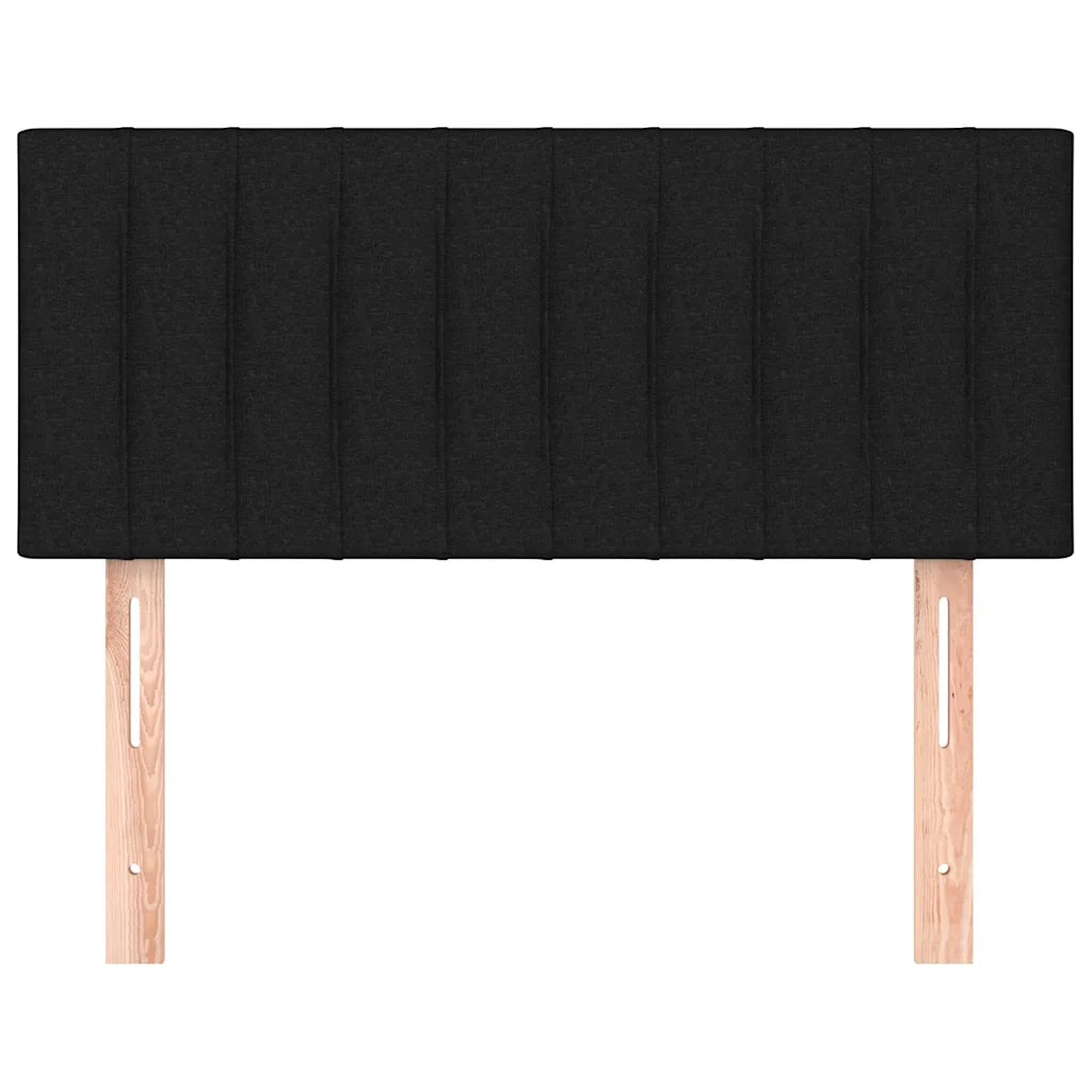 Testiera-Testata-Testiera Decorativa Nera 80x5x78/88 cm in Tessuto 959215