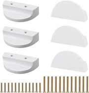 Maniglie di apertura del cassetto in legno di betulla, 6 pezzi - Hardware per cassetto di armadio in legno di betulla con maniglia a doppio foro
