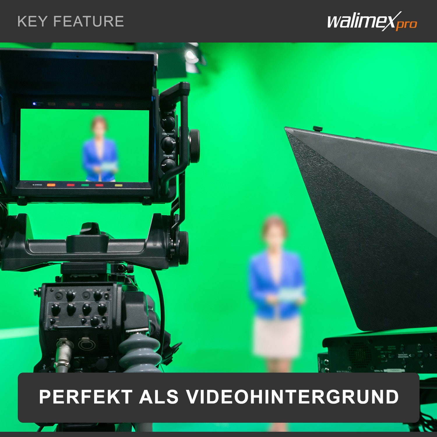 Sfondo fotografico in cartoncino verde croma 2,60x10 m, Backdrop foto antiriflesso e resistente, per studi fotografici