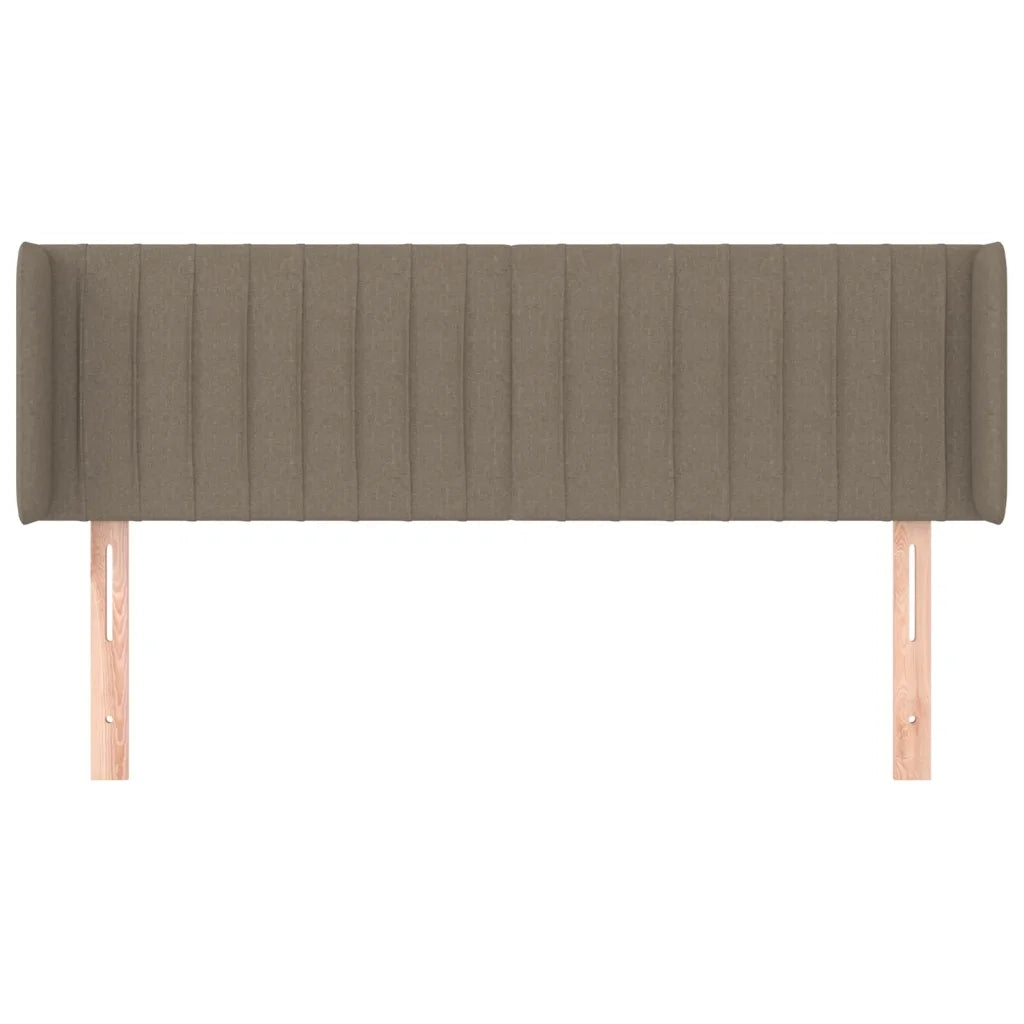 Testiera ad Orecchio Tortora 147x16x78/88 cm in Tessuto