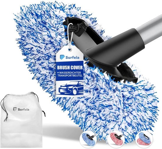Microborstello auto a vapore premium, microfibra, estremamente soffice e resistente ai graffi, protegge la vernice, compatibile con spazzole a vapore auto SB, inclusa borsa di stoccaggio impermeabile (blu)