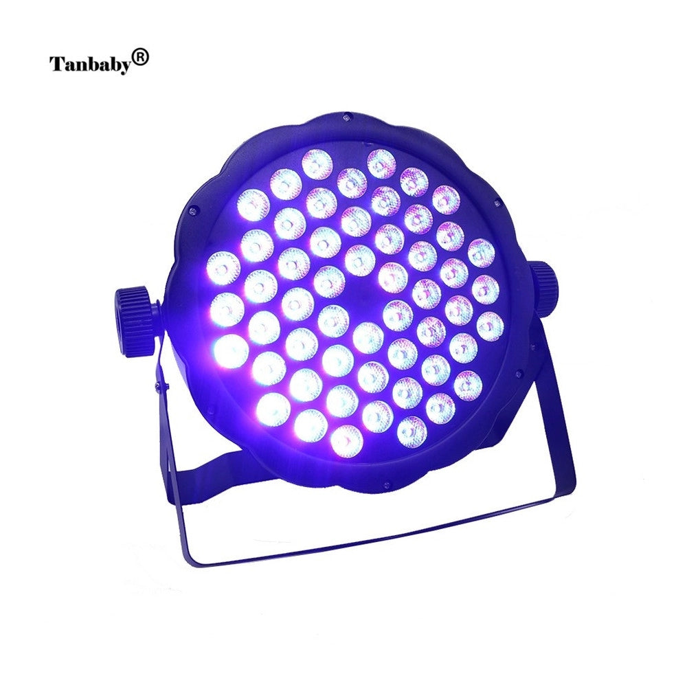 Trade Shop - Proiettore Slim Dmx512 Effetto Luce Flat Par Light Rgb+w Alta Luminosita 54 Led -