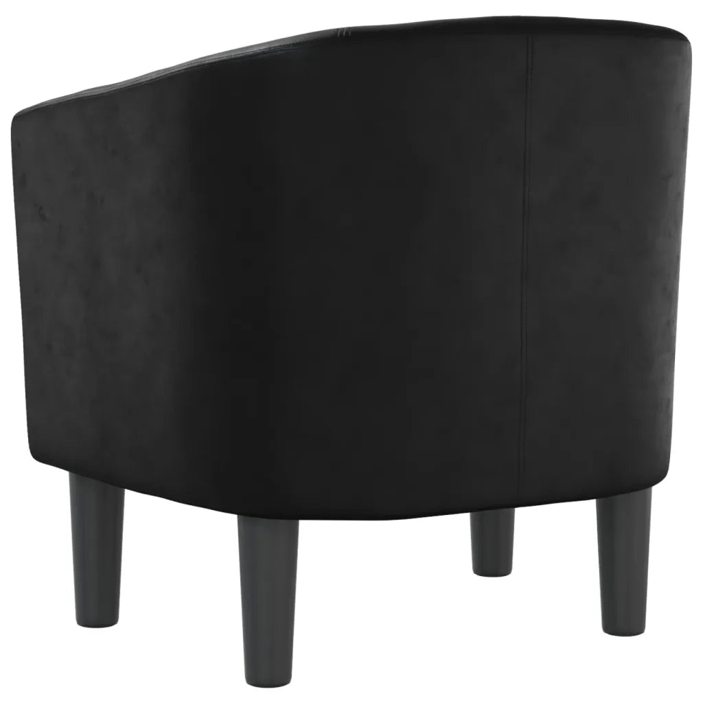 Divano Sedia-Poltrona Cabriolet Nera in Similpelle 532661
