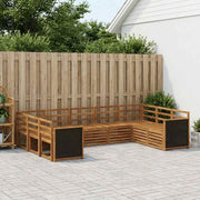 Set di divani da esterno 7 pz Naturale Legno di Acacia Massello 3384820