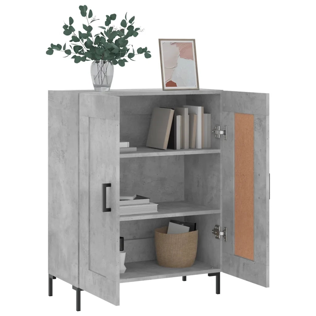 Credenza Grigio Cemento 69,5x34x90 cm in Legno Multistrato 830200