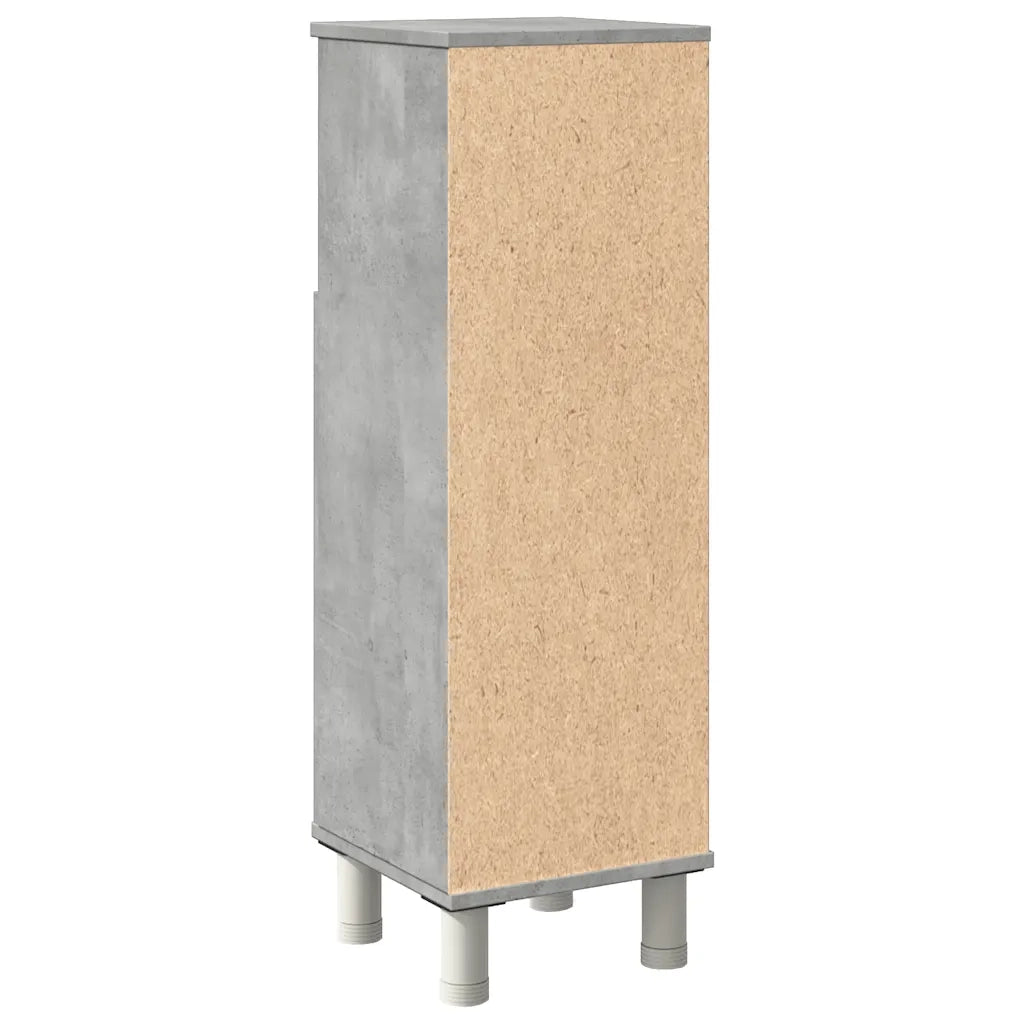 Mobile da Bagno Grigio Cemento 30x30x95 cm in Legno Multistrato