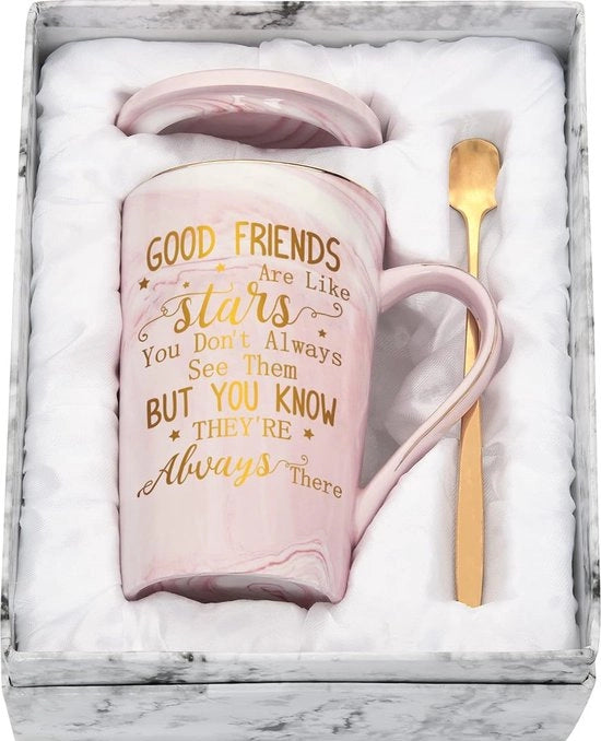Tazza ceramica regalo amicizia personalizzata per migliore amico - gli amici sono come le stelle - tazza rossa da 400 ml