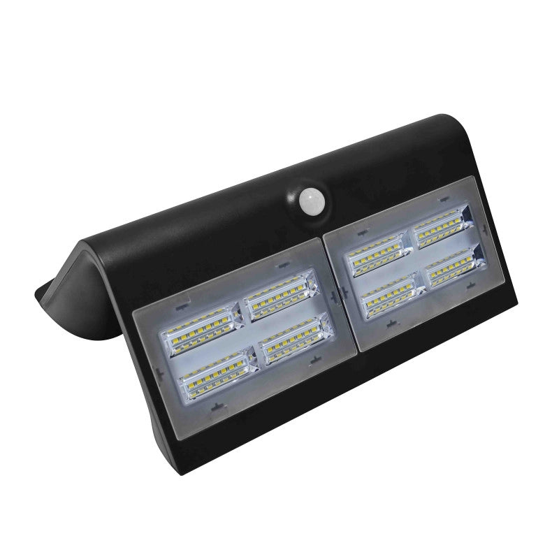 Double lampe solaire de sÃ©curitÃ© et d'Ã©clairage pour abri de jardin - Noir