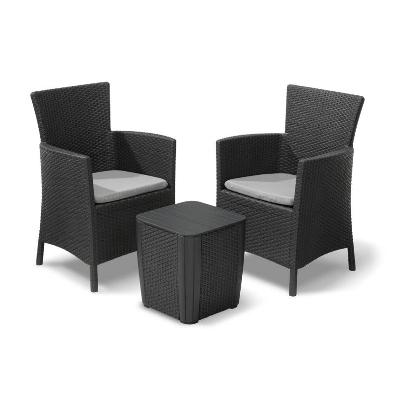 Set balcone in resina IOWA – Antracite