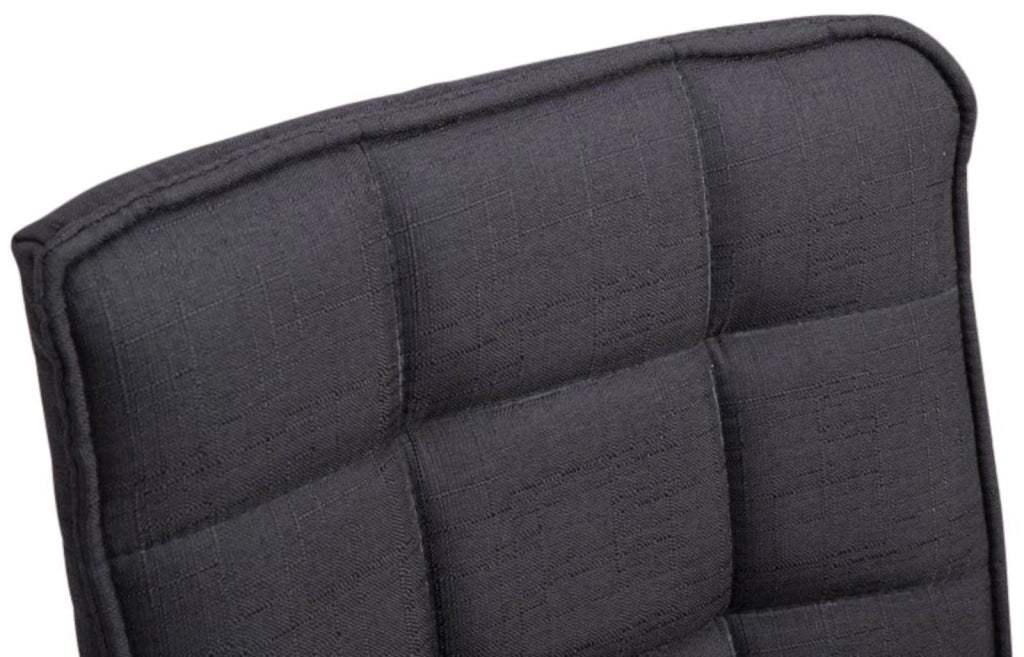 Set di 2 sedie da pranzo di design in tessuto Peking nero