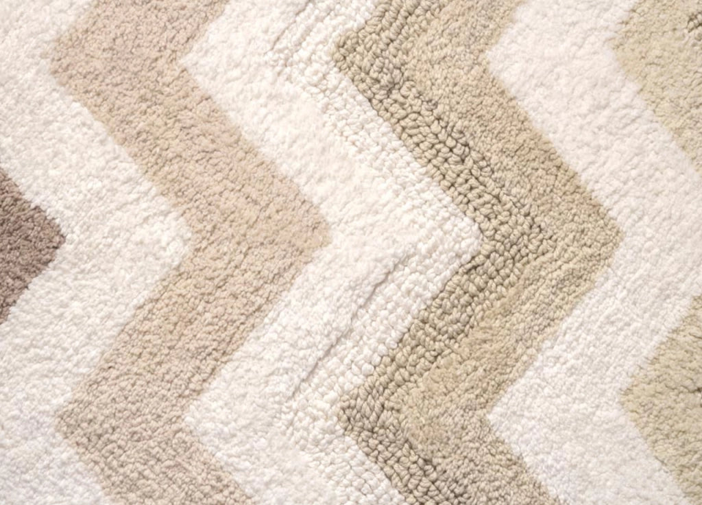 Tappeto Casa Bagno Cotone Spugna Morbida Antiscivolo Tono Su Tono Corner - 55x100 - Naturale