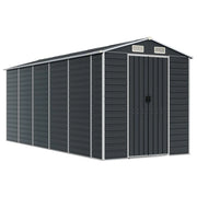 Casetta da giardino cabina ripostiglio casetta da esterno robusta casetta per attrezzi 191 x 470 x 198 cm acciaio zincato antracite 02_0022187