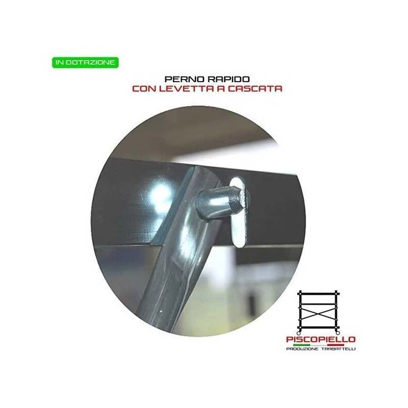 Trabattello zincato Maxi Tris H. 3.86 Lavoro Con Mezzo Piano