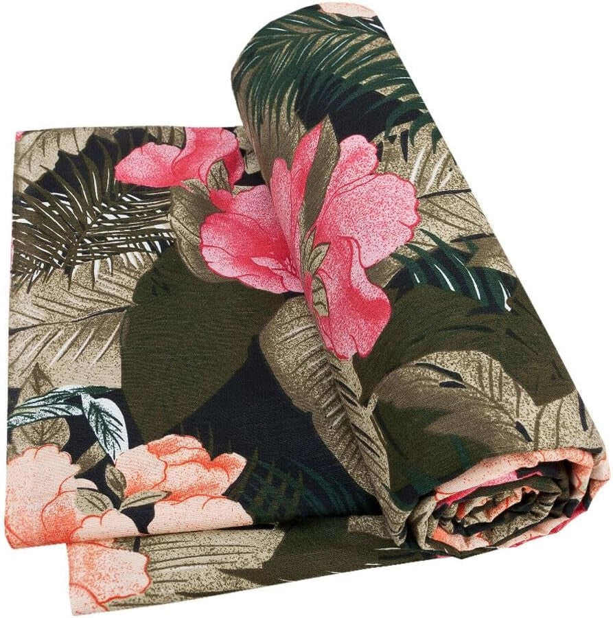 Telo Arredo Copridivano 170x280 Cm Palme Tropicale Cotone Letto Gran Foulard Multiuso