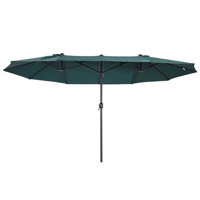OMBRELLONE DOPPIO TETTUCCIO DA ESTERNO 460 X 270 X 240 VERDE