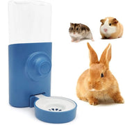 Dispensatore automatico di acqua per piccoli animali - 600 ml - Dispensatore di acqua appeso per gabbia - Fiaschetta per coniglio cavia chinchilla hamster gatto - Blu - 1 pezzo