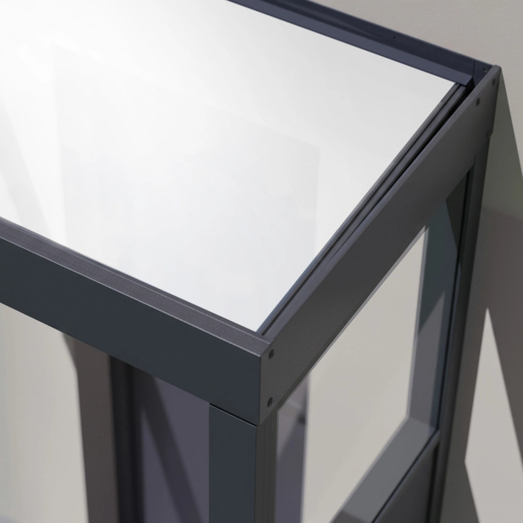 Canopia Sophia Pensilina Da Esterno 160X95 cm + Parete lateraleGrigio / Opal Bianco