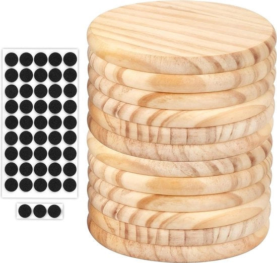 Sostegni in legno per bibite - Qualità premium - 12 pezzi - Legno - Rondi