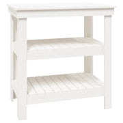 Banco da Lavoro Bianco 78,5x50x80 cm in Legno Massello di Pino CFW9376390