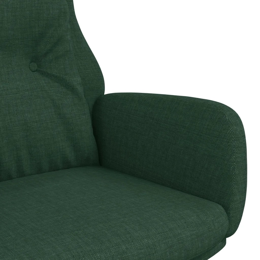 Sedia Rilassante Verde Scuro in Tessuto 341295