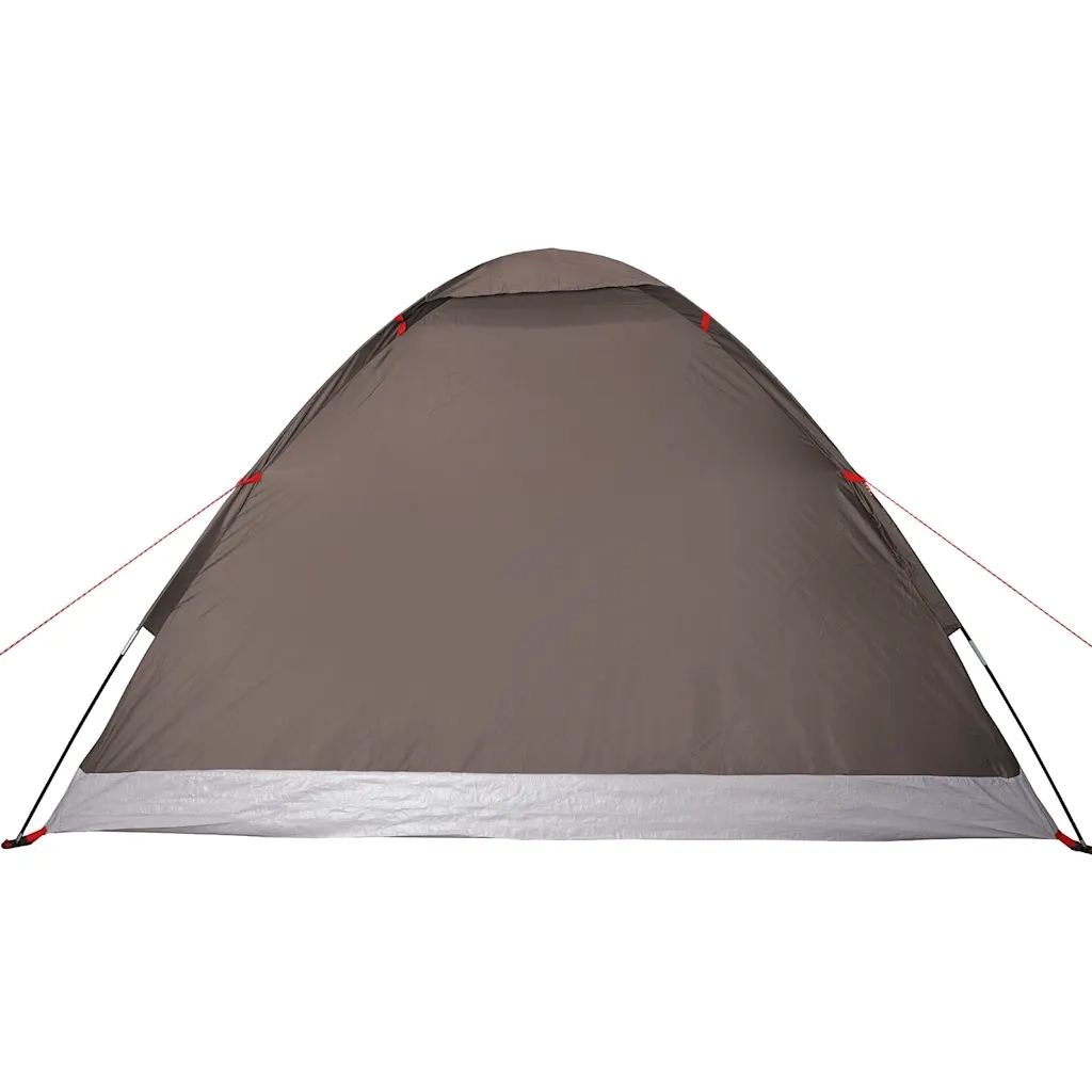 Tenda da Campeggio a Cupola per 4 Persone Marrone Impermeabile