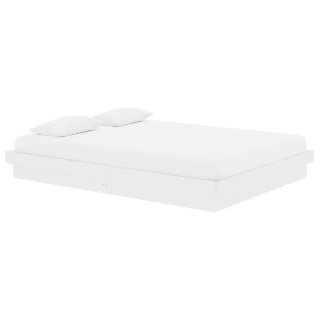 Giroletto-Struttura Letto Bianco in Legno Massello 140x190 cm 243771