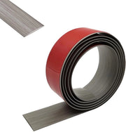 Profilo di transizione autoadesivo, 1,5m x 4cm strisce di transizione, profili di transizione autoadesivi, strisce di copertura del pavimento, per piastrelle, pavimenti in legno e copertura del pavimento, finitura in legno grigia.