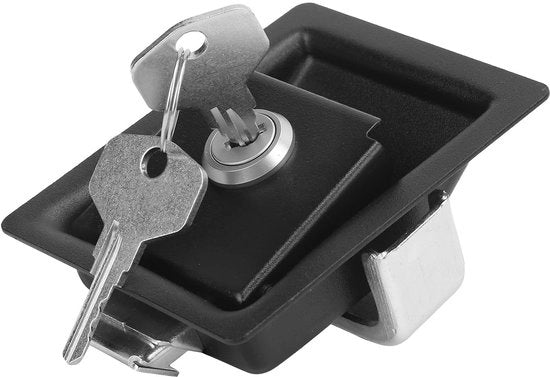 Portaoggetto RV in alluminio - 304 - RVS - Inseribile Spatolaguarda - Installazione facile - Compreso 2 chiavi - Dimensioni 85 x 68 x 20 mm - Chiavi