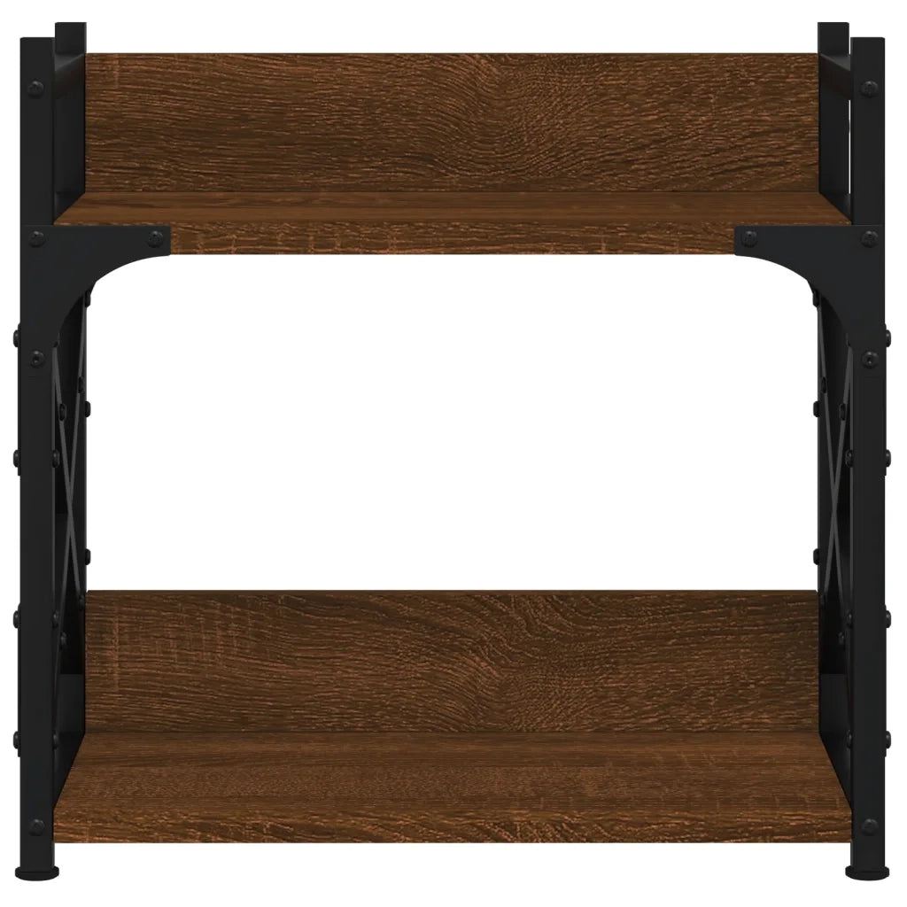 Supporto Stampante 2Piani Rovere Marrone 40x20x40cm Multistrato 833994