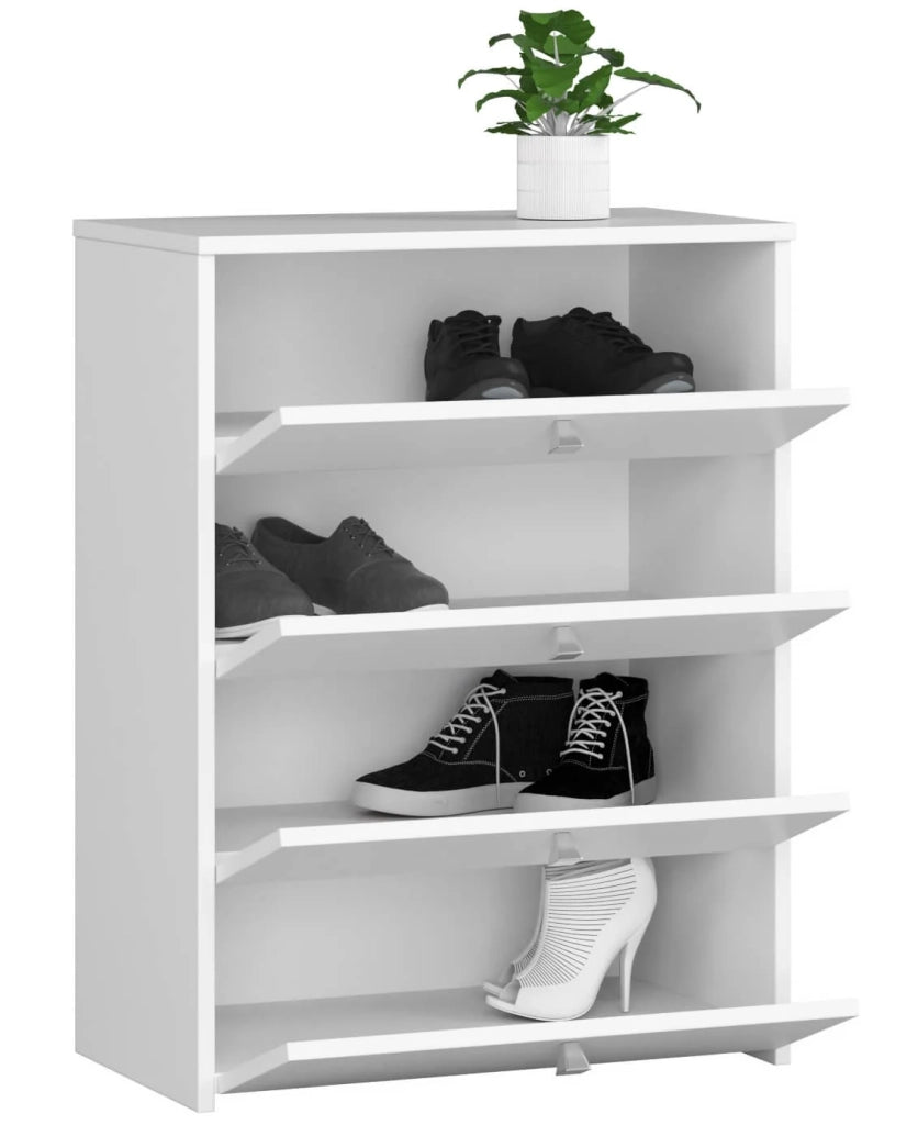 Scarpiera AKORD Bianco 60 cm 4 ante 60x33x80 cm