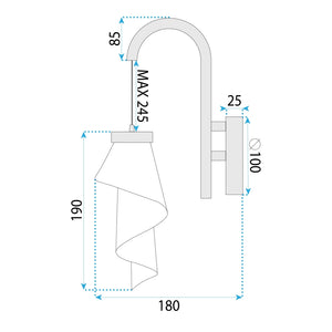 Lampada Da Parete Applique APP1766-1W Oro Rosa