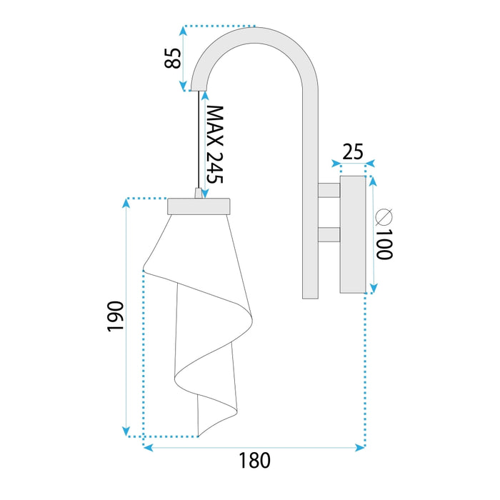 Lampada Da Parete Applique APP1766-1W Oro Rosa