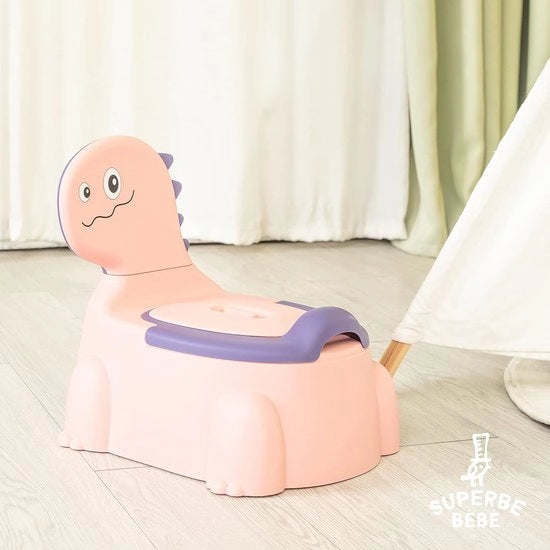 Bagnetto per bambini - Toilet per bambini e neonati - Con seduta imbottita, antiscivolo, impermeabile e resistente agli odori - Facile da svuotare con vaschetta rimovibile, colore rosa