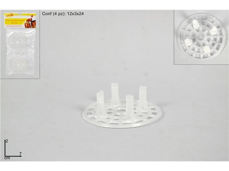 Set 4 Pezzi Pressello Salvagusto da Cucina 70 mm